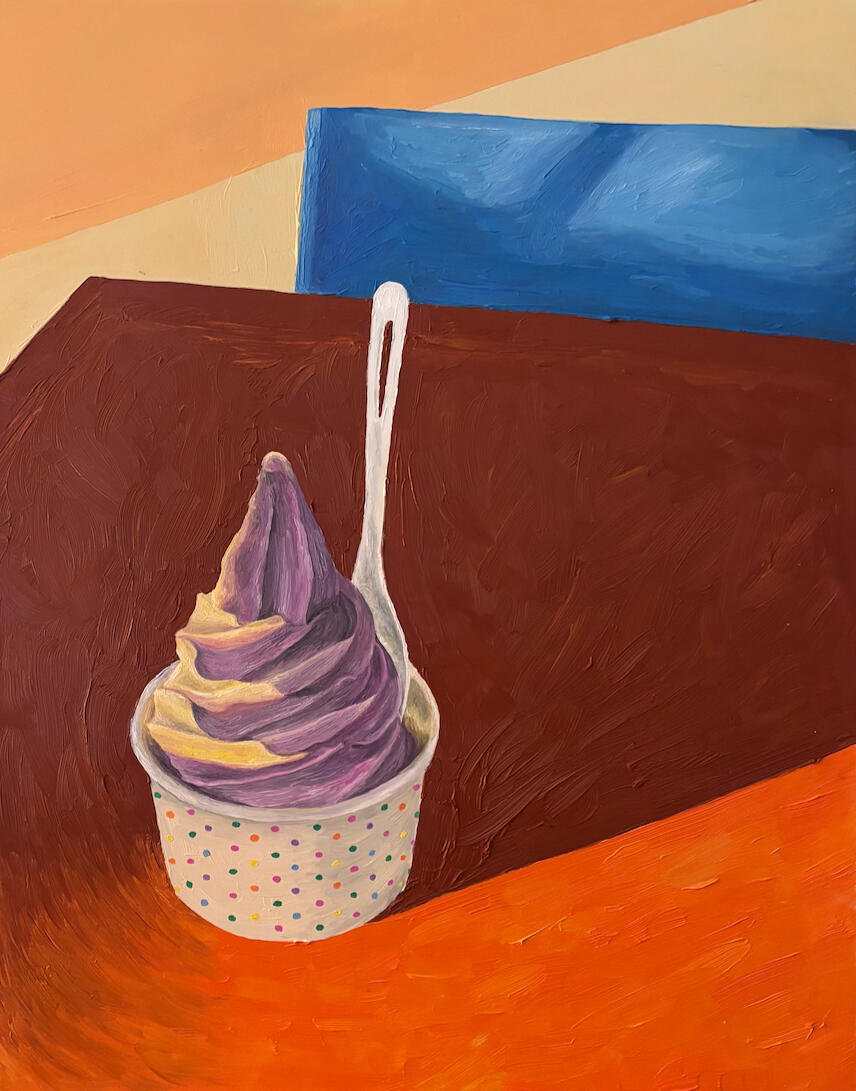 "Pineapple Ube" | 11x17 | Oil on wood panel